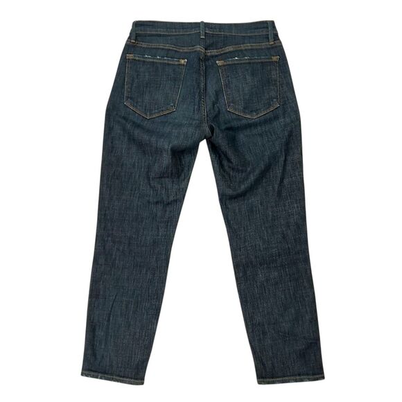 Frame Jeans Womens 26 Blue Le Gargon Crop Boyfriend Dark Wash Mid Rise Denim - Picture 6 of 12